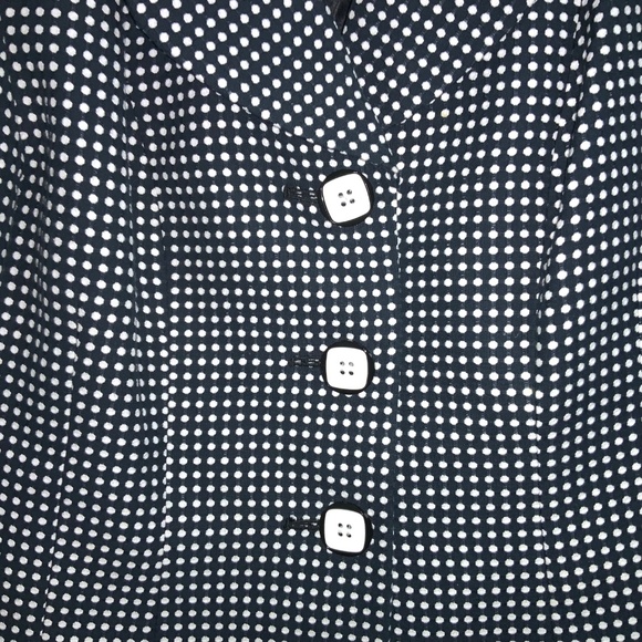 Le suit polka dot suit set Sz 8P black white short sleeve msr - Picture 3 of 11